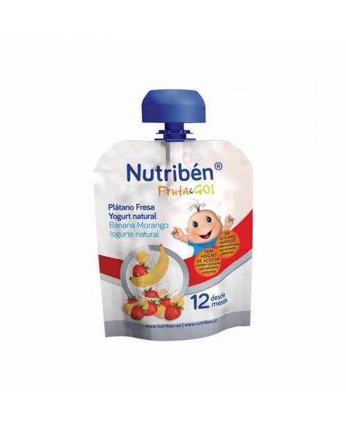 Nutriben Fruta&amp;go Platano Fresa Yogurt 90 G