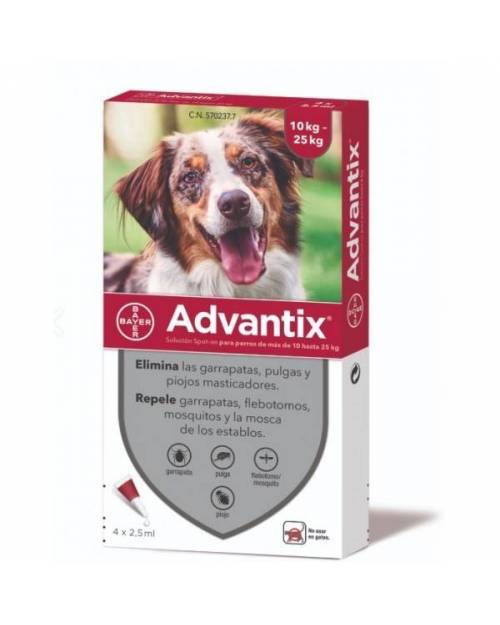 Advantix Perro 10-25kg 4 Pipetas