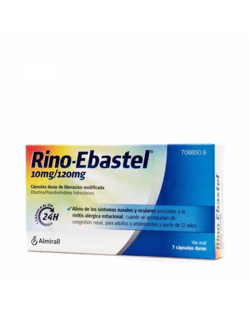 RINO-EBASTEL 10 mg/120 mg CAPSULAS DURAS DE LIBERACION MODIFICADA