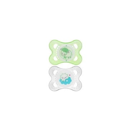 CHUPETE SILICONA MAM NIGHT 0-6 MESES PACK DOBLE