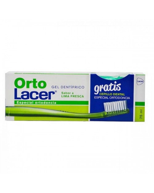 Orto Lácer Gel Dentífrico Sabor Lima Fresca + Cepillo Gratis 