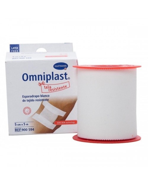 esparadrapo omniplast tela blanco 5x5 cm