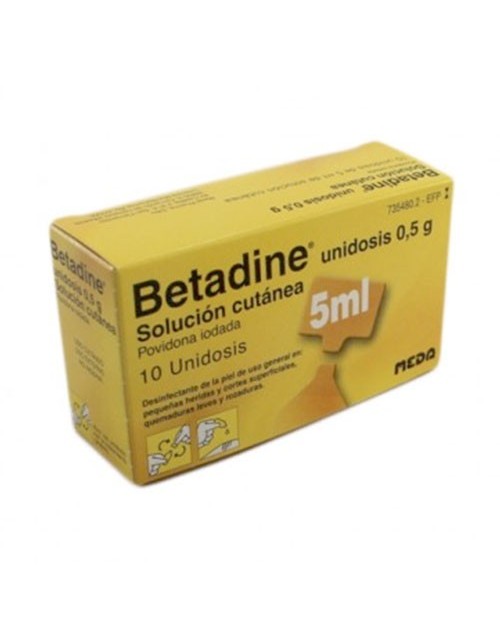 BETADINE (10% SOLUCION TOPICA 10 UNIDOSIS 5 ML )