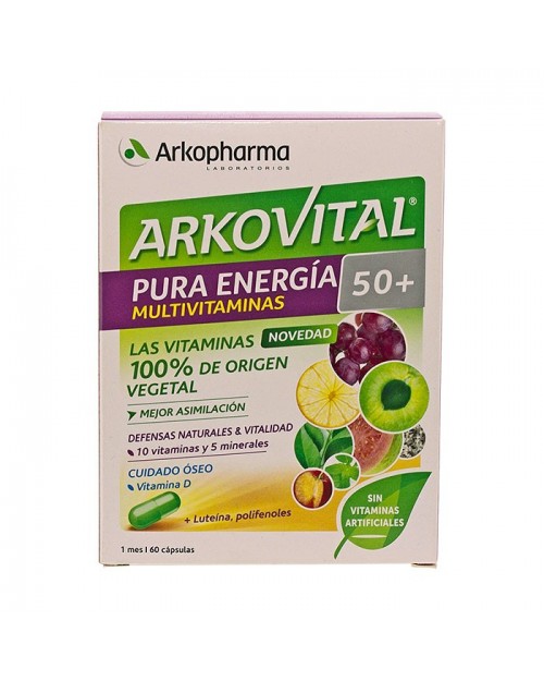 Arkovital Pura Energia Multivitaminas 50+ 60 Capsulas