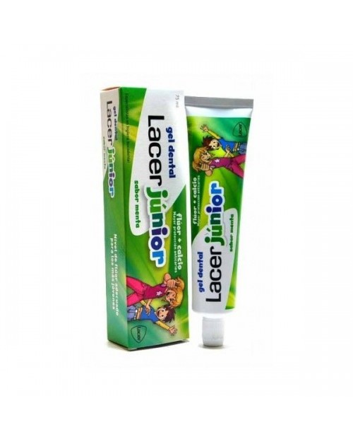 lacer gel dental junior menta 75 ml.