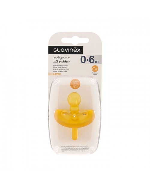 Suavinex® chupete Todogoma tetina látex redonda 0-6 meses 1ud