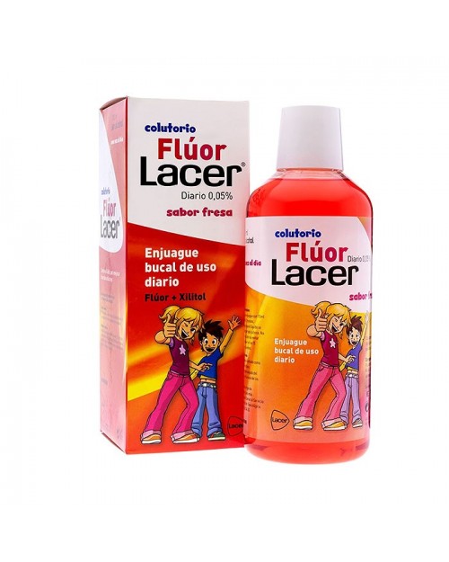 lacer colutorio fluor fresa 0,05 500 ml